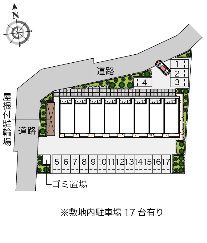 ★手数料０円★東大和市桜が丘　月極駐車場（LP）